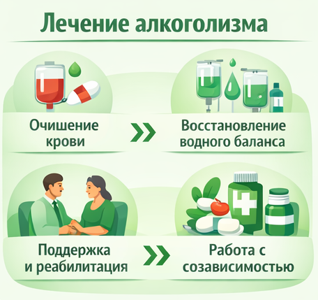 лечение алкоголизма в Николаевске этапы